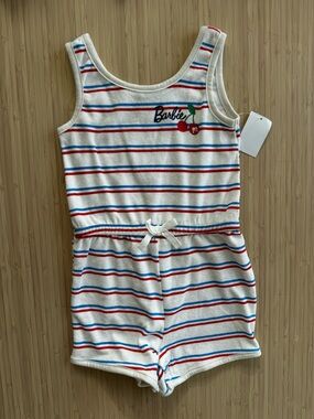 Target Barbie toddler girl 4t terry cloth swimsuit cover up romper